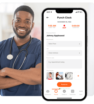 Healthcare_Worker_Punch_Clock_App_Interface